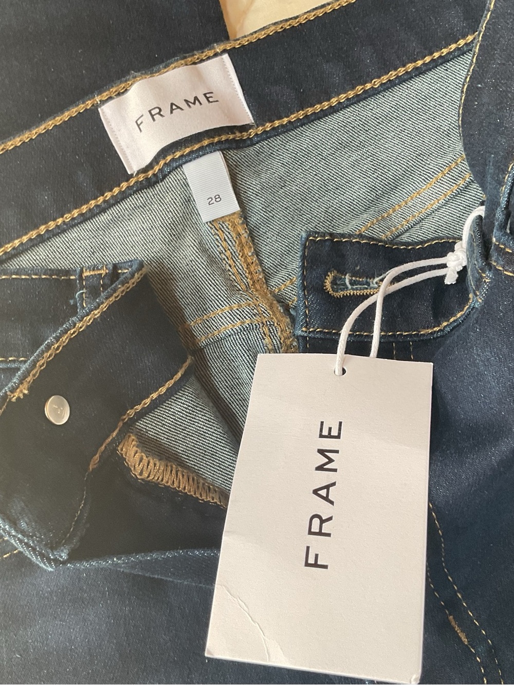 FRAME LE HIGH STRAIGHT HIGH RISE JEANS IN PARKWAY BLUE SIZE 28 $228 - Picture 7 of 8